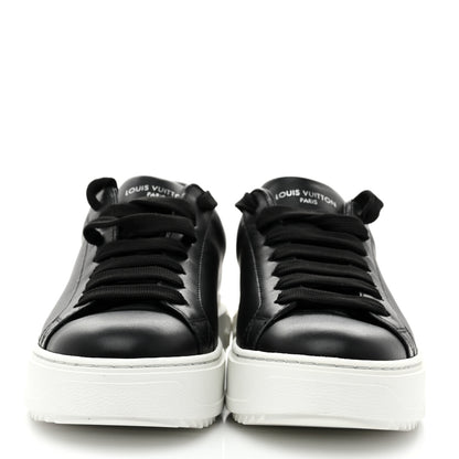 Louis Vuitton Calfskin Time Out Sneakers 37 Black 3 of 9