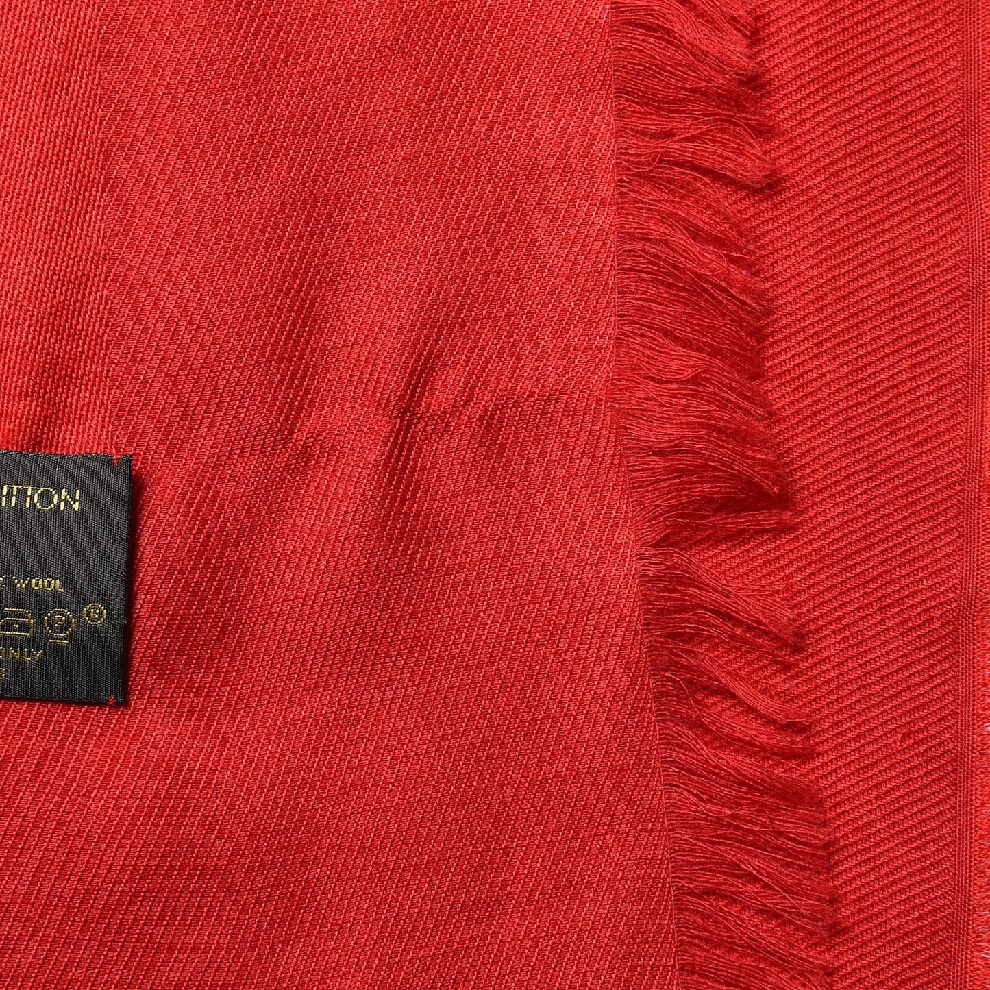 Silk Wool Monogram Shawl Pomme D'Amour