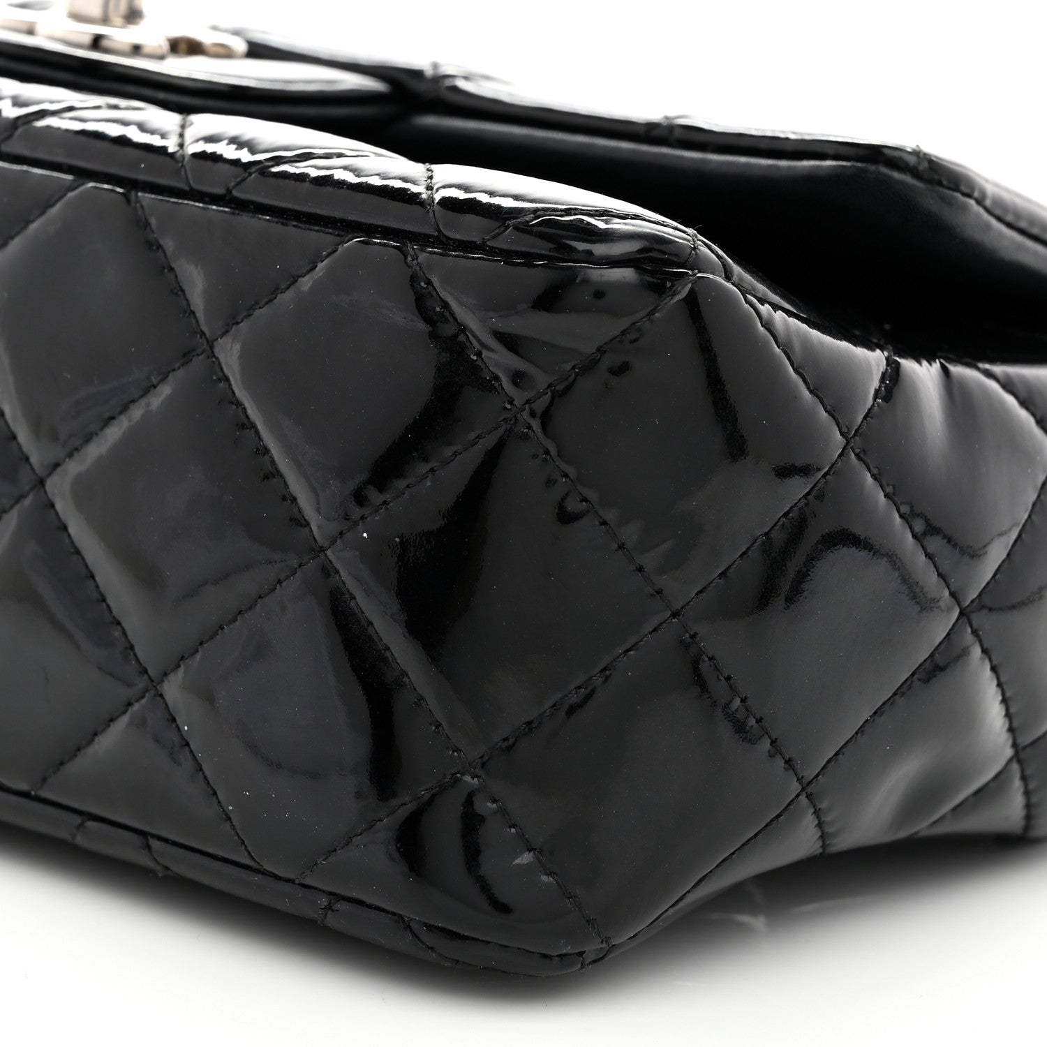 Chanel Patent Calfskin Quilted Mini Rectangular Flap Black 10 of 10