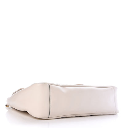 Gucci Calfskin Matelasse Large GG Marmont Shoulder Bag Mystic White 4 of 11