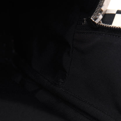 Saint Laurent Calfskin Checked Print Hunting Backpack Black White 8 of 15