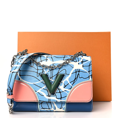 Louis Vuitton Epi Twist Shoulder Bag MM Aqua 10 of 10