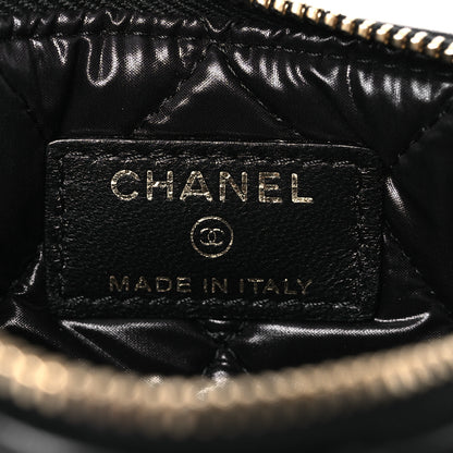 Chanel Lambskin Stitched Small Cosmetic Case Black 6 of 7