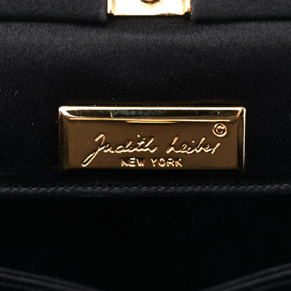 Judith Leiber Satin Crystal Panther Clutch Black 7 of 14