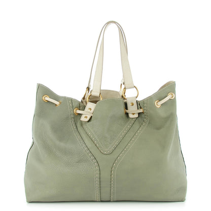 Saint Laurent Calfskin Reversible Double Sac Y Tote Ivory 8 of 8