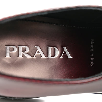 Prada Spazzolato Metal Triangle Logo Mens 35mm Loafers 5 Porpora Fume 7 of 13