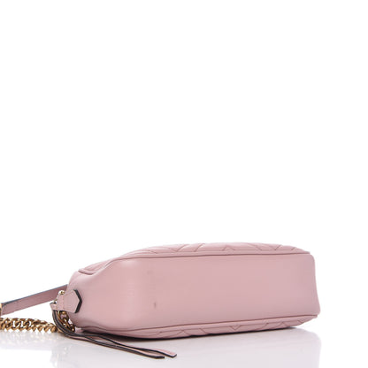 Gucci Calfskin Matelasse Small GG Marmont Chain Shoulder Bag Perfect Pink 4 of 12