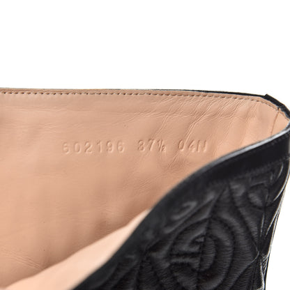 Gucci Calfskin Nappa Rhombus Quilted Trip Ankle Boots 37.5 Black 8 of 8
