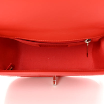 Chanel Calfskin Stitched Small Ring My Bag Flap Crossbody Red 5 of 15