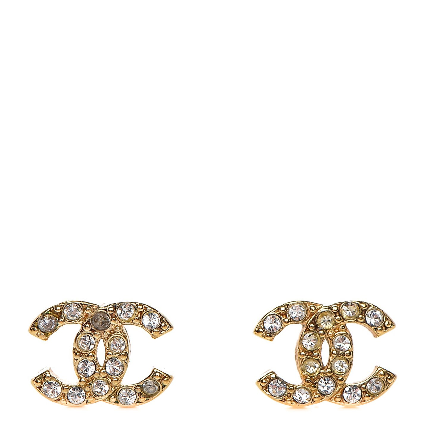 Crystal CC Earrings Gold
