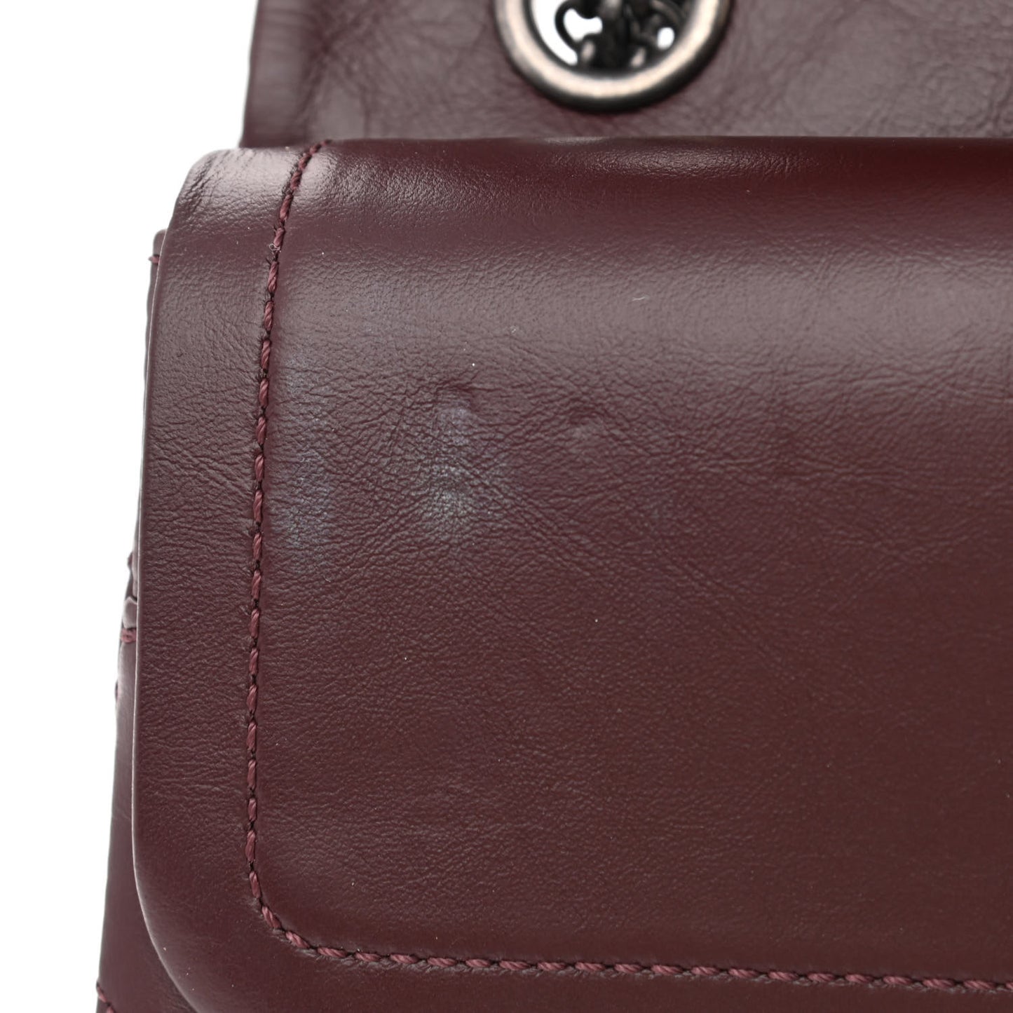 Aged Calfskin Quilted 2.55 Reissue 226 Flap Dark Burgundy