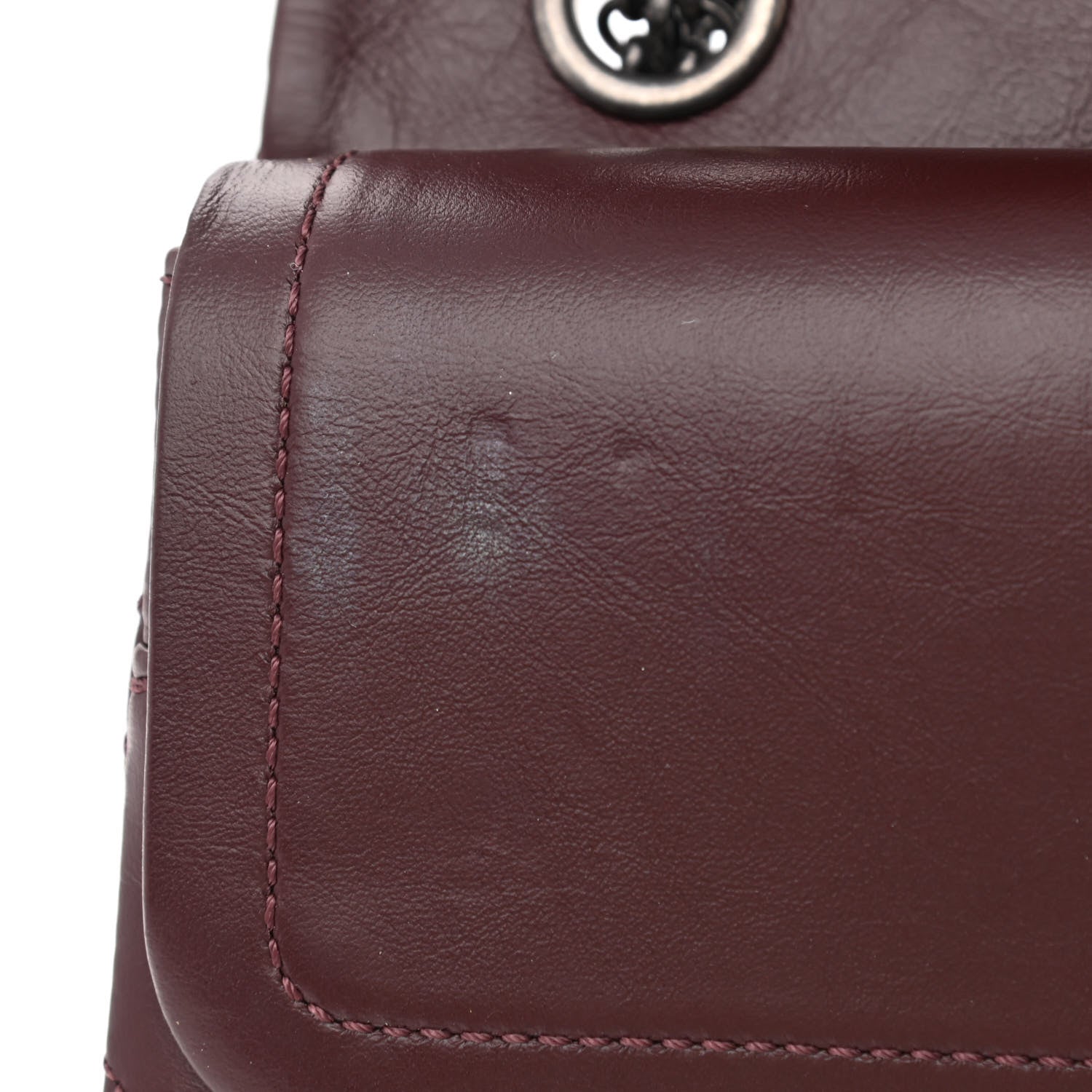 Chanel Aged Calfskin Quilted 2.55 Reissue 226 Flap Dark Burgundy 8 of 12
