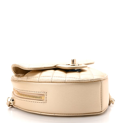 Chanel Metallic Lambskin Quilted CC In Love Heart Bag Gold 4 of 11