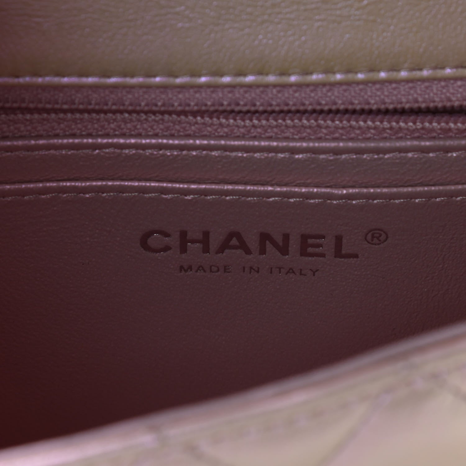Chanel Iridescent Calfskin Quilted Mini Rectangular Flap Pink 5 of 10