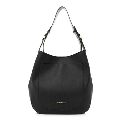Burberry Soft Grainy Calfskin Small Elmstone Hobo Black 1 of 10