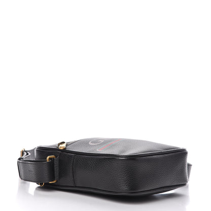 Gucci Grained Calfskin Logo Messenger Bag Black 4 of 12