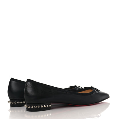 Christian Louboutin Nappa Spiked Hall Flats 38.5 Black 4 of 7