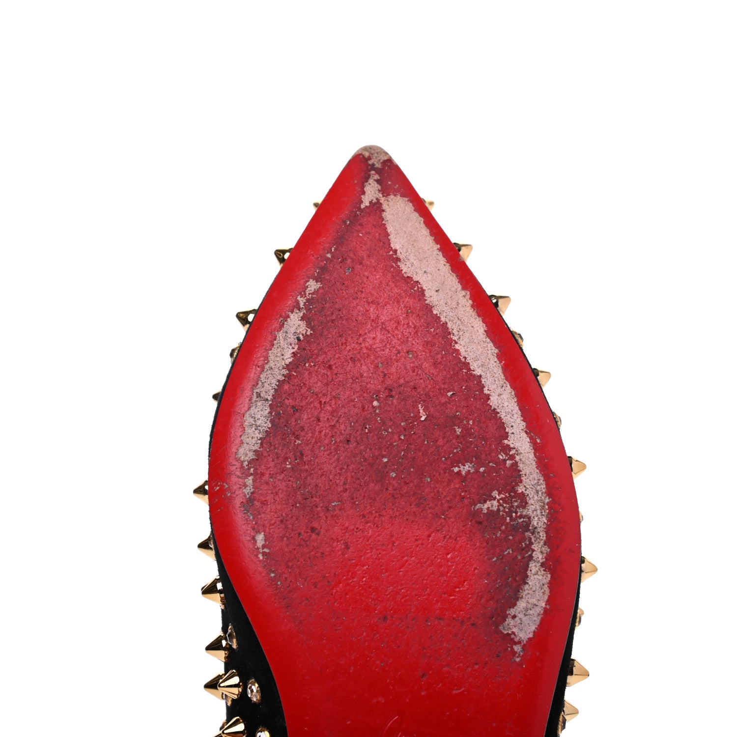 Christian Louboutin Veau Velours Studded Flats 35 Black 9 of 11
