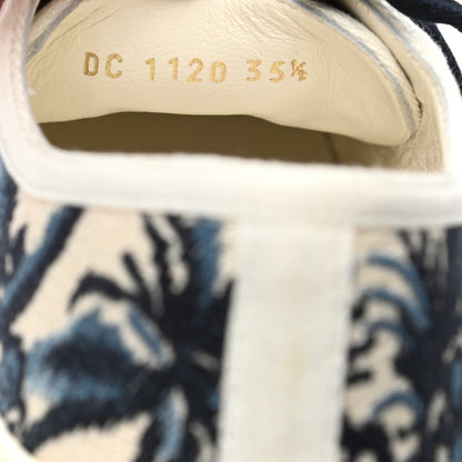 Christian Dior Canvas Palms Embroidered Womens Walk'N'Dior Low Top Sneakers 35.5 Indigo Blue 9 of 9