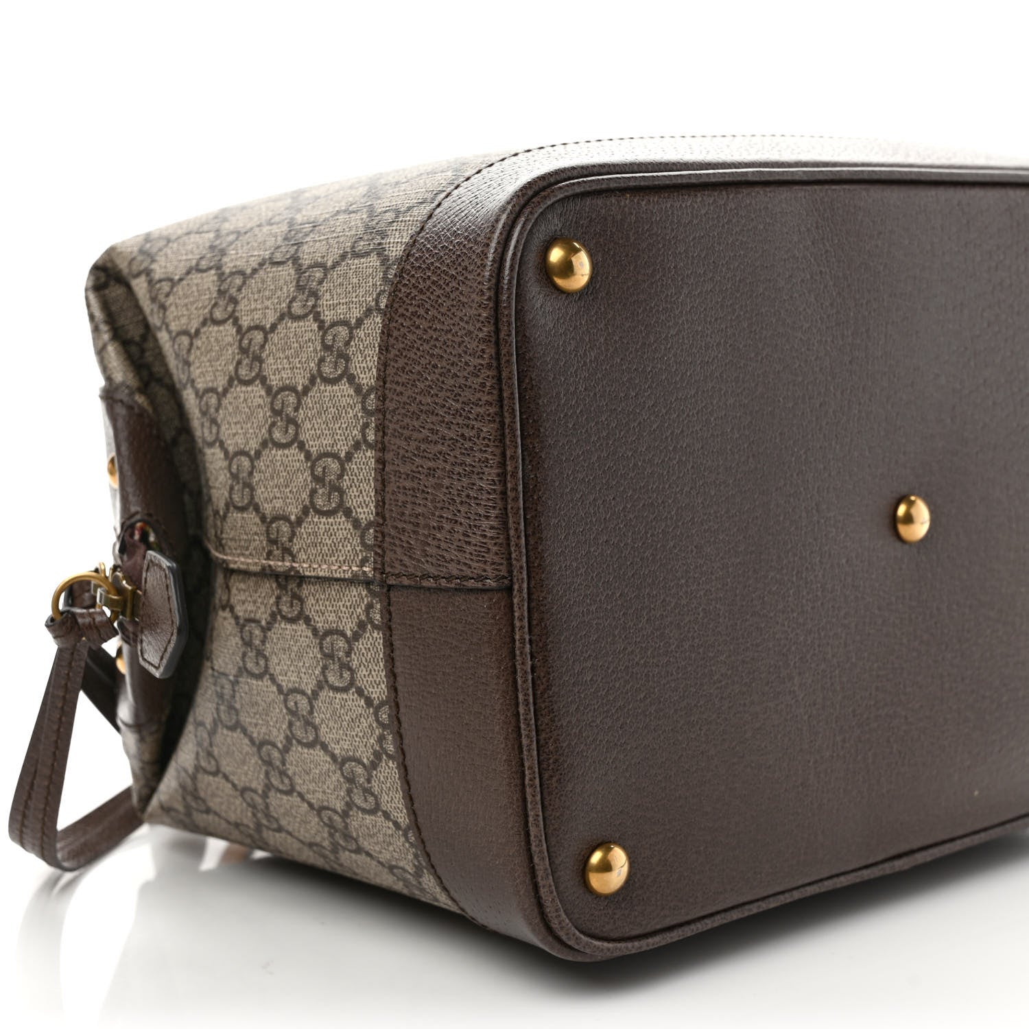 Gucci GG Supreme Monogram Calfskin Web Bowler Top Handle Bag 7 of 8