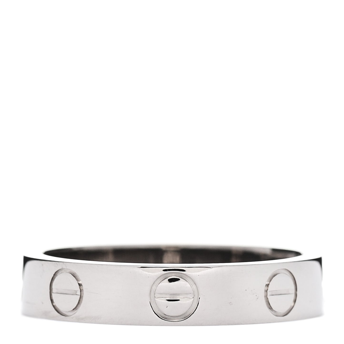 18K White Gold 3.5mm LOVE Wedding Band Ring 49 5