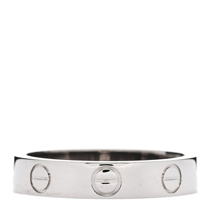 Cartier 18K White Gold 3.5mm LOVE Wedding Band Ring 49 5 3 of 5