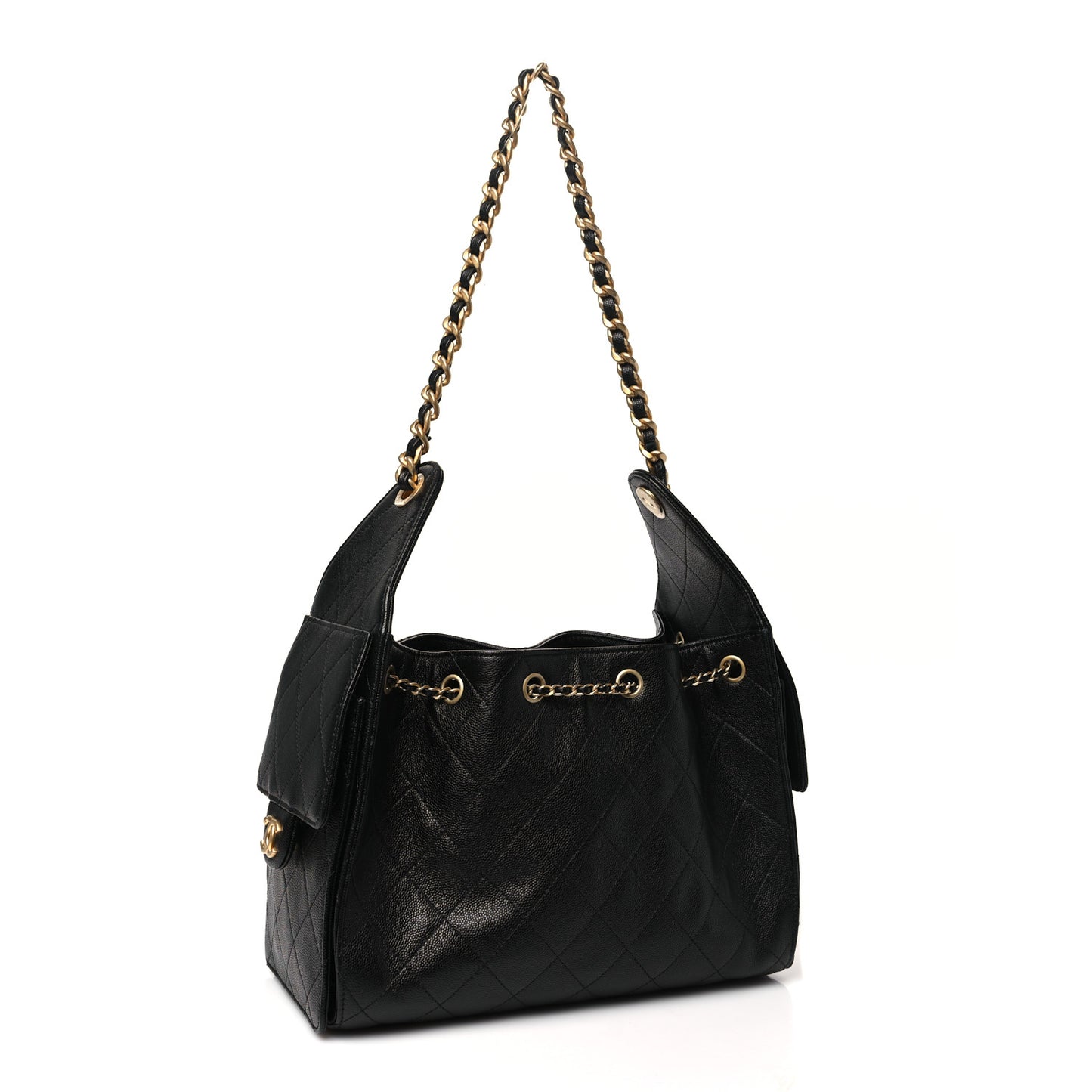 Caviar Quilted Small Chanel 25 Handbag Black