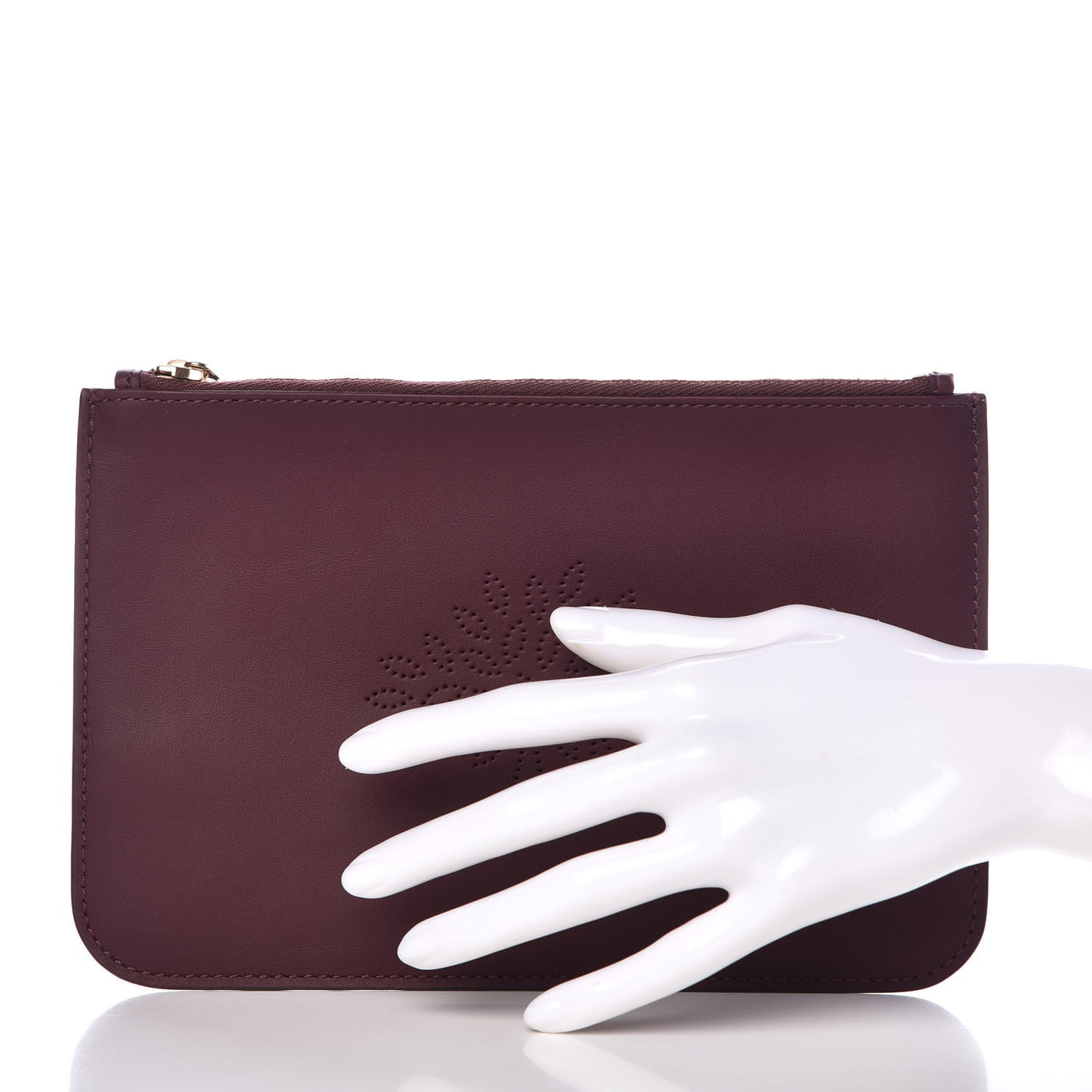 Nappa Small Blossom Pouch Oxblood