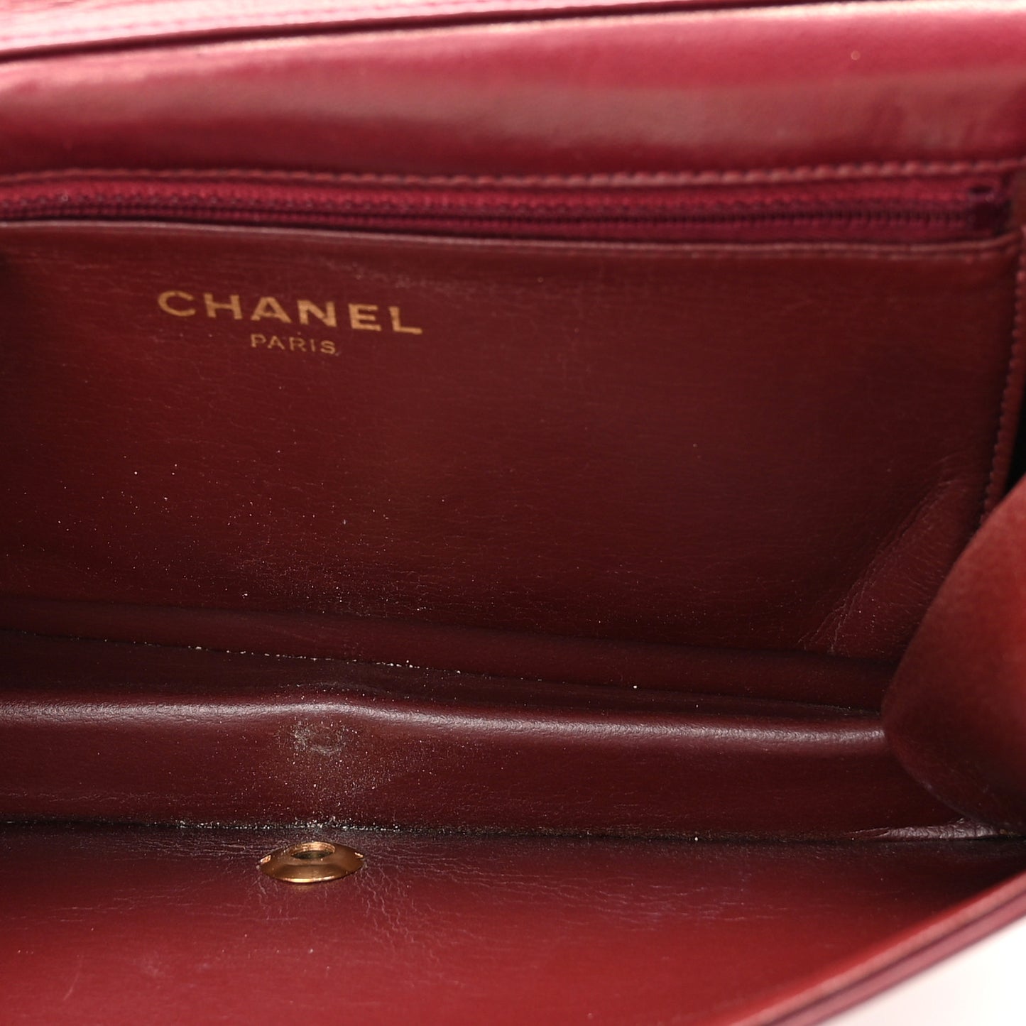 Lambskin Quilted Small Single Flap Bordeaux