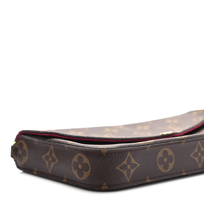 Louis Vuitton Monogram Pochette Felicie Chain Wallet Fuchsia 8 of 11