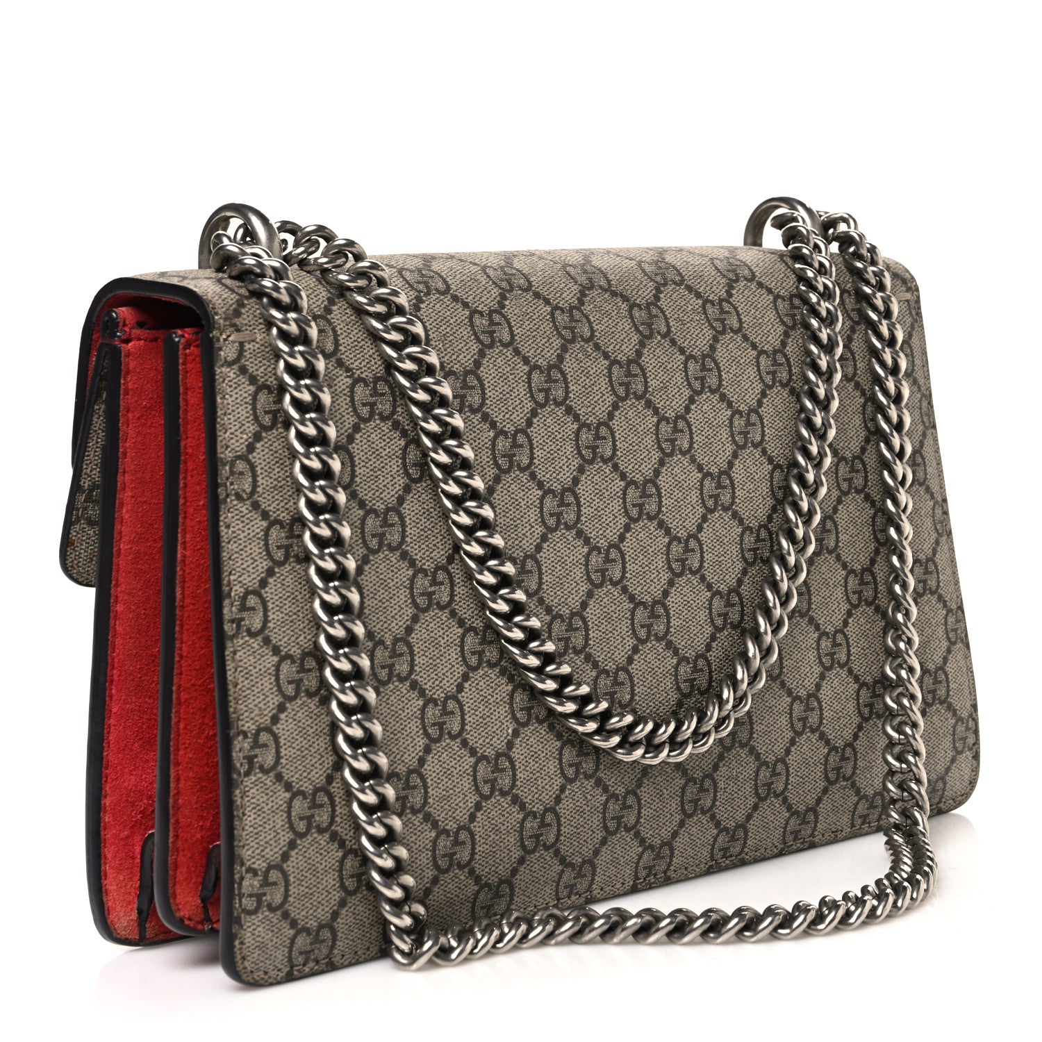 Gucci GG Supreme Monogram Small Dionysus Shoulder Bag Red 3 of 10