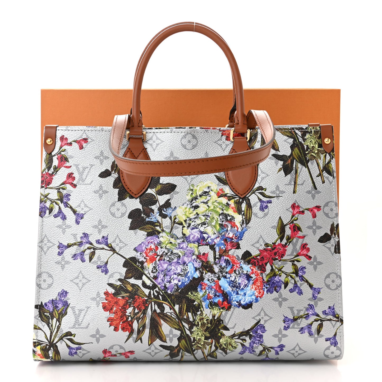 Metallic Monogram LV Garden OnTheGo MM Silver