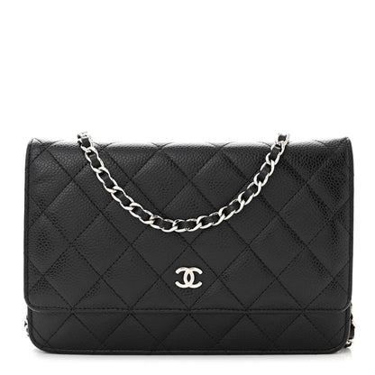 Chanel Caviar Quilted Wallet on Chain WOC Black 1 of 12