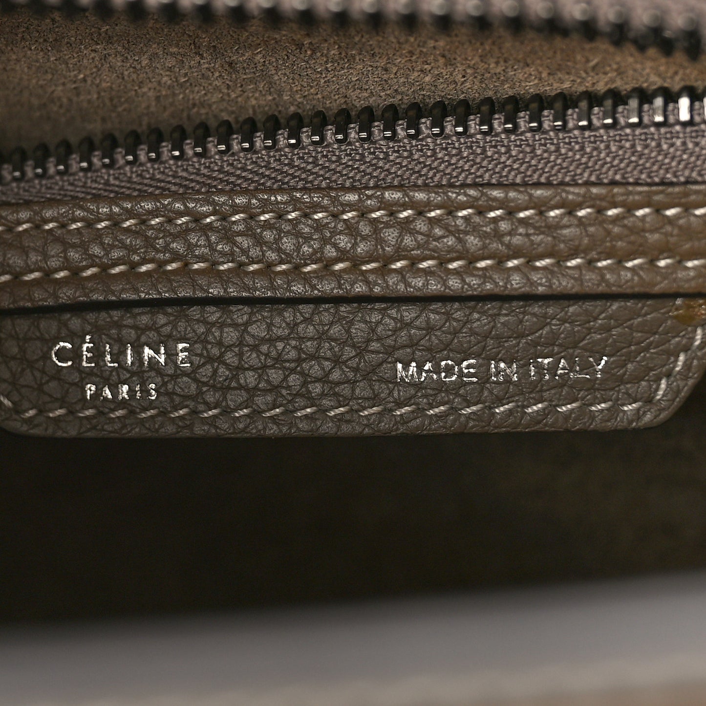 Drummed Calfskin Micro Luggage Souris
