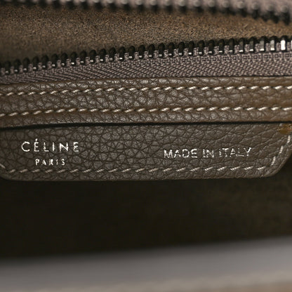 Celine Drummed Calfskin Micro Luggage Souris 6 of 11