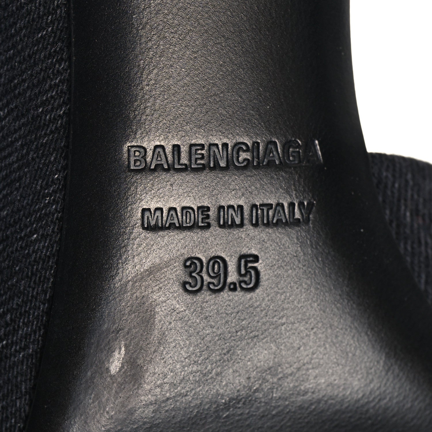 Balenciaga Denim BB D'Orsay Pointed Toe Knife 80mm Pump 39.5 Black 8 of 10