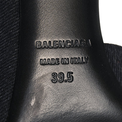 Balenciaga Denim BB D'Orsay Pointed Toe Knife 80mm Pump 39.5 Black 8 of 10