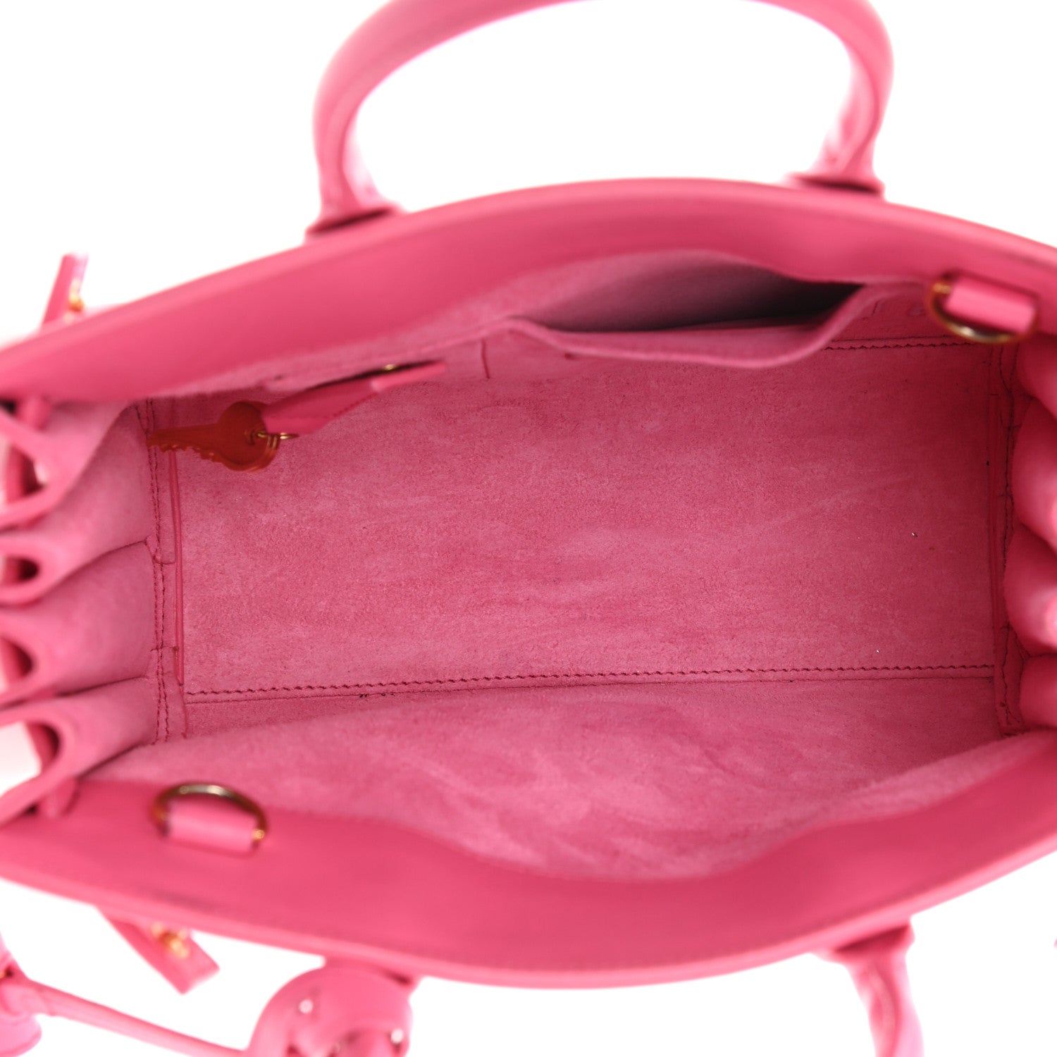 Saint Laurent Calfskin Nano Sac De Jour Lipstick Fuchsia 5 of 11