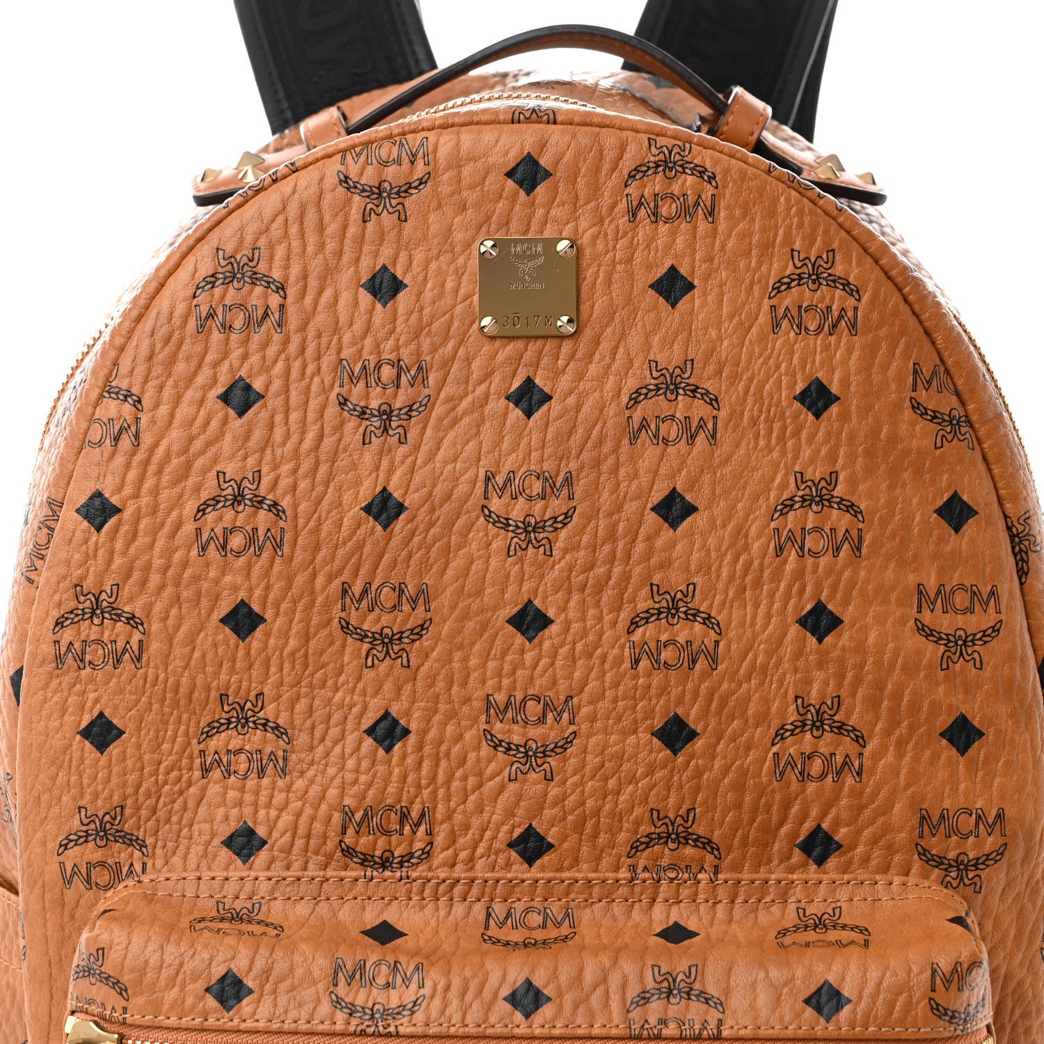 MCM Visetos Large Stark Backpack Cognac 8 of 10
