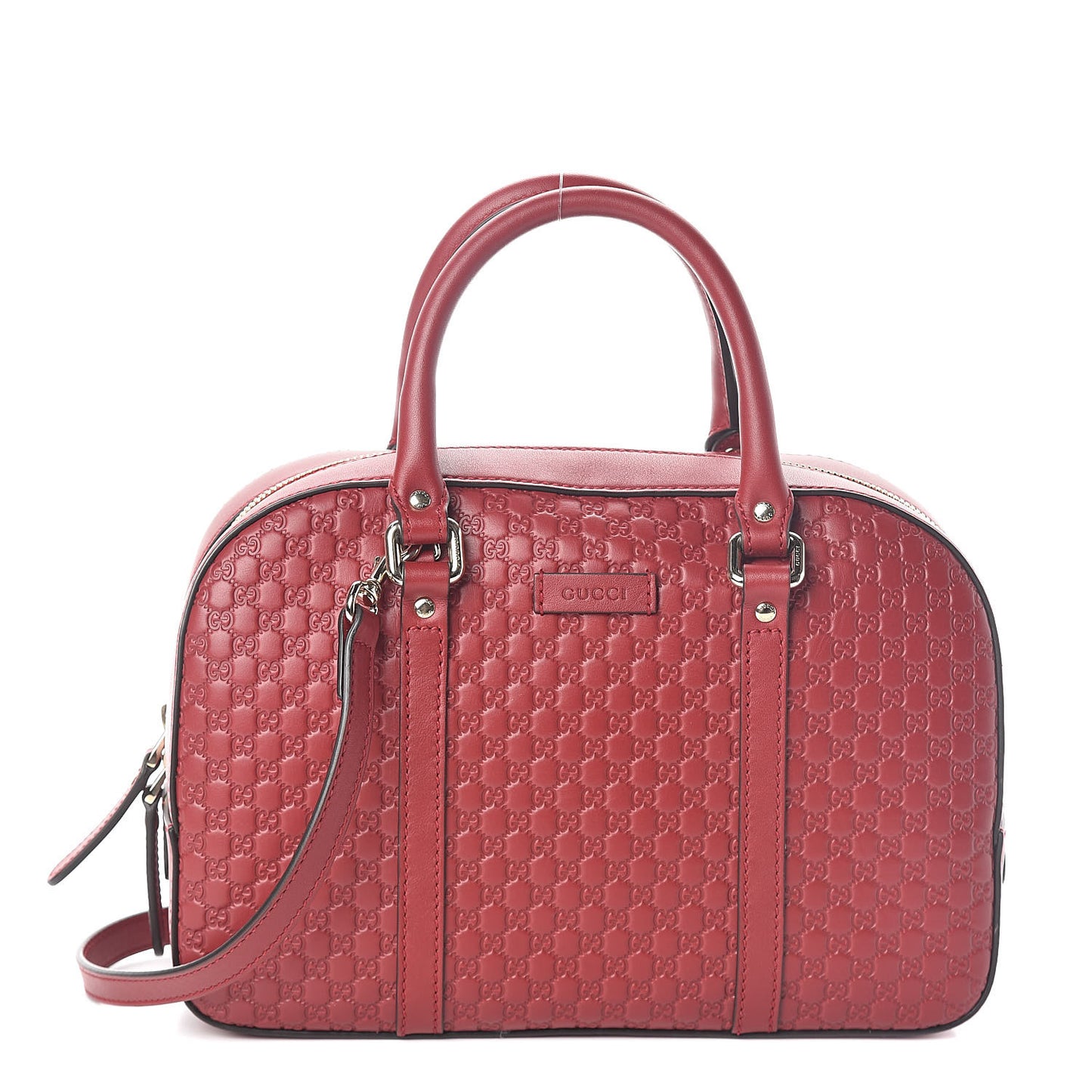 Soft Microguccissima Medium Crossbody Bag Rosso