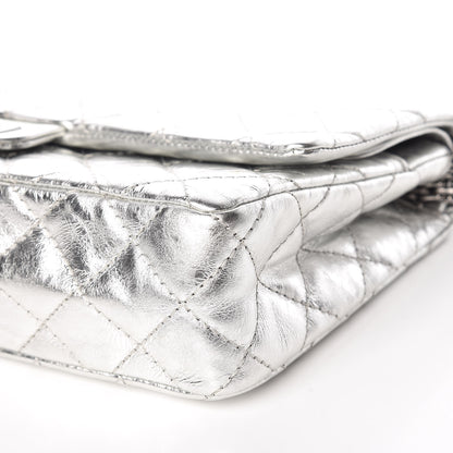 Chanel Metallic Aged Calfskin Quilted 2.55 Reissue 226 Flap Silver 10 of 11
