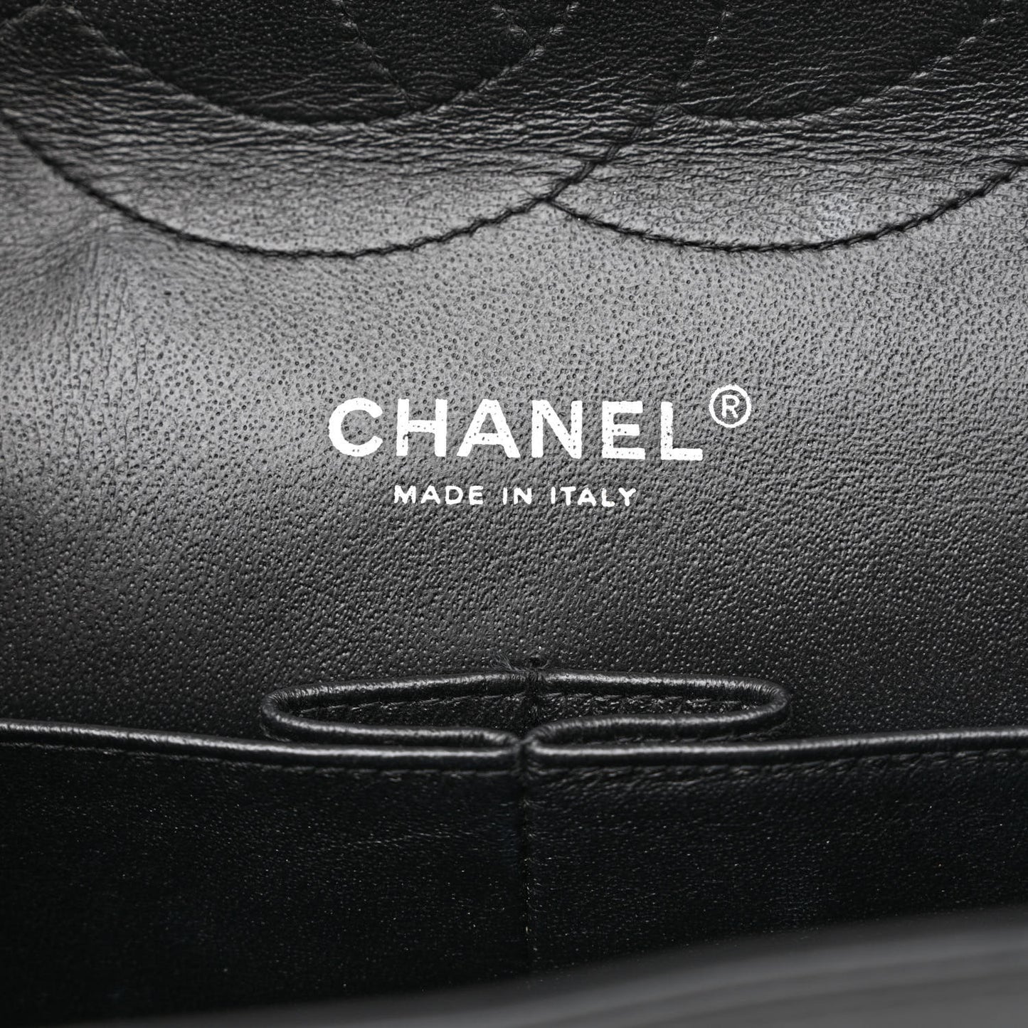 Patent Quilted Jumbo Double Flap Black