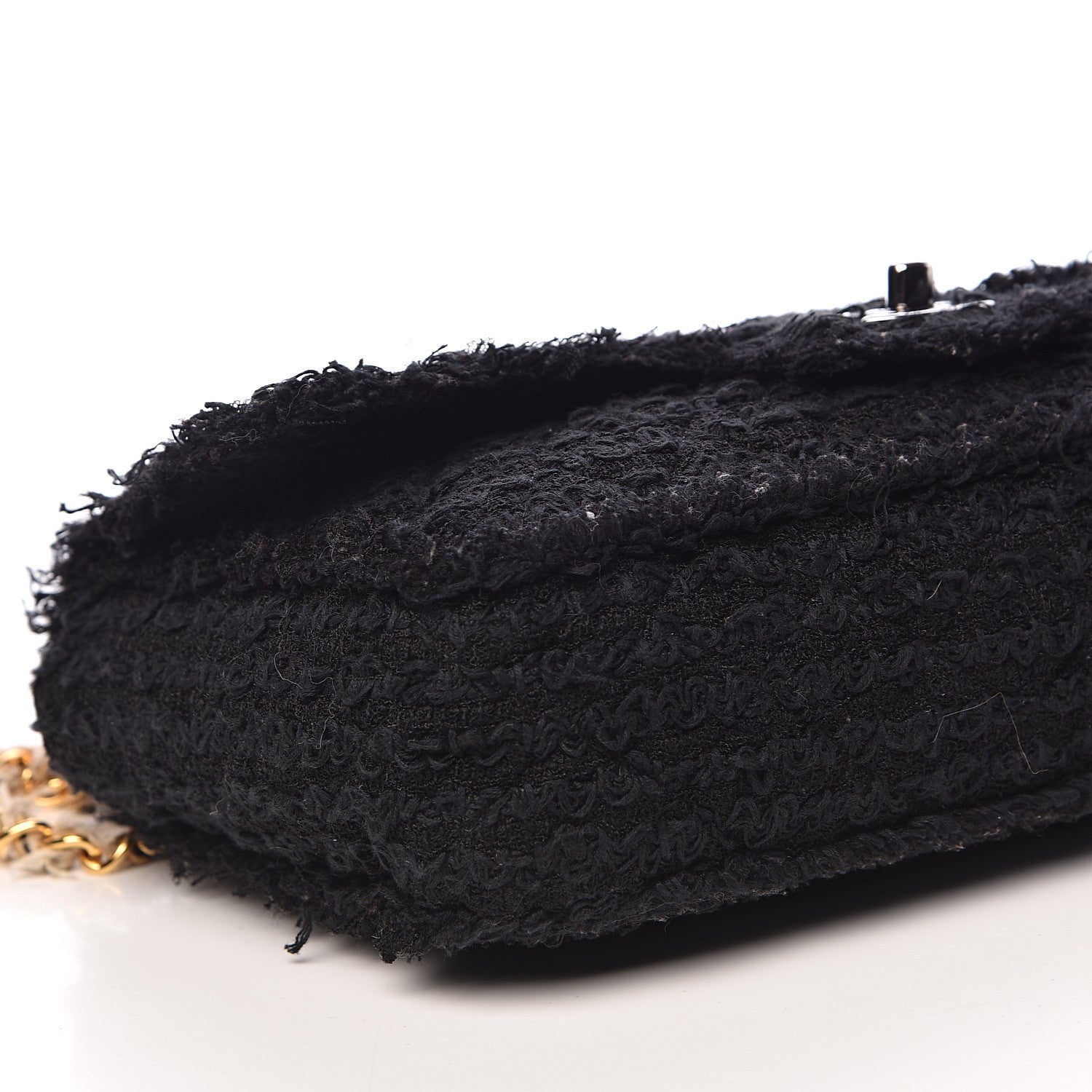 Chanel Tweed Quilted Small Flap Black 9 of 11