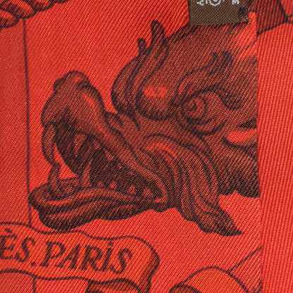 Hermes Silk Pavois Twilly Red 5 of 5