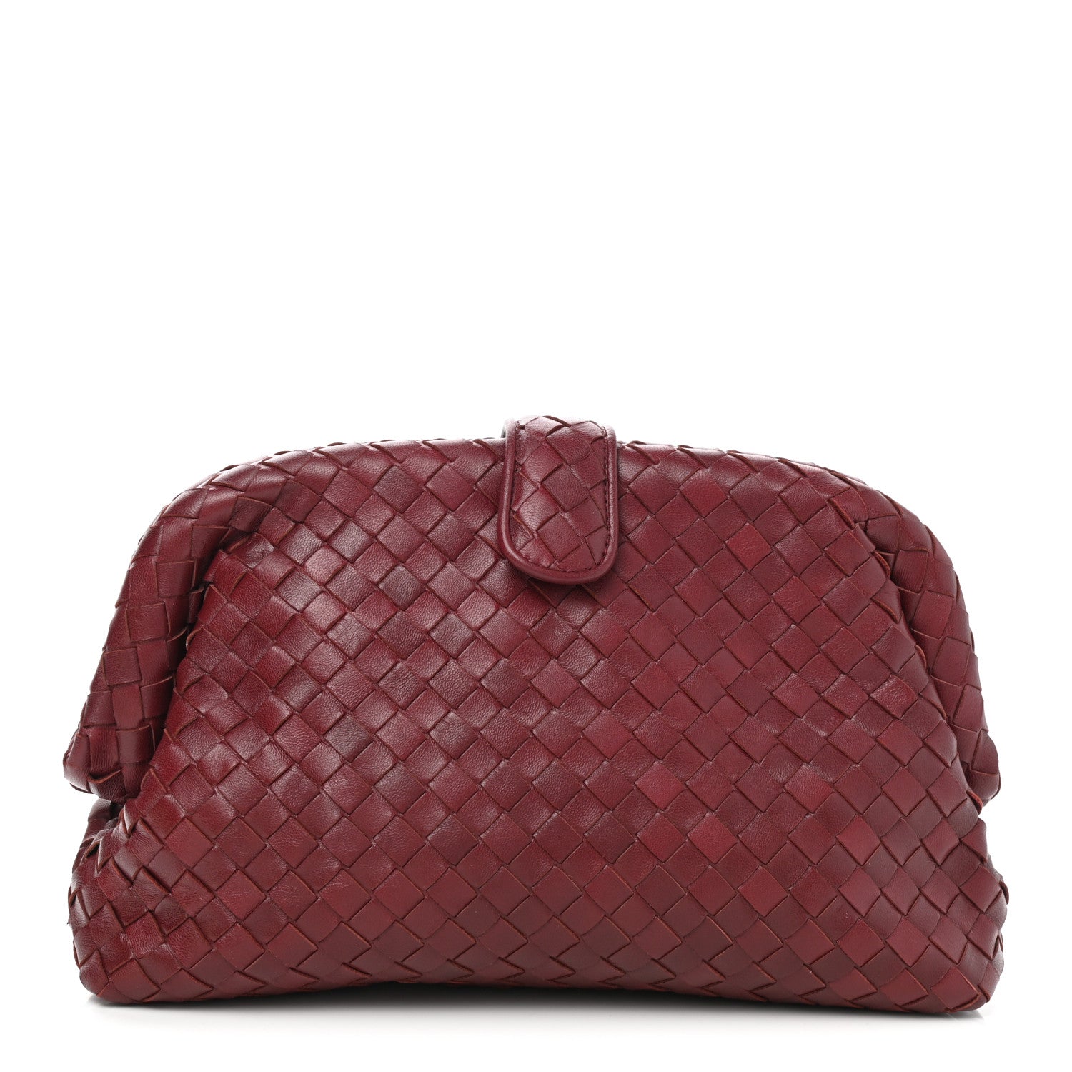 Bottega Veneta Nappa Intrecciato The Lauren 1980 Clutch Gigolo Red 3 of 9