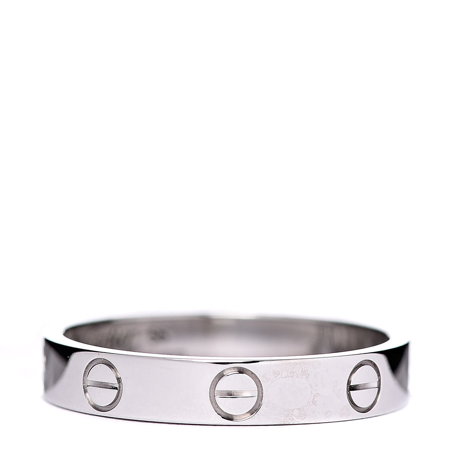 18K White Gold 3.5mm LOVE Wedding Band Ring 56 7.75