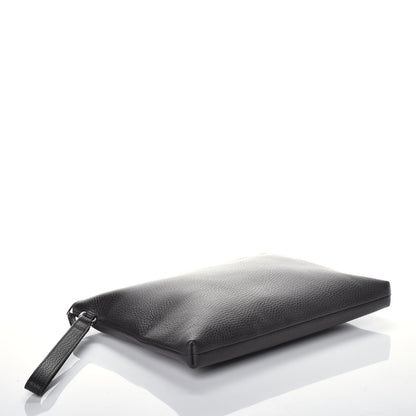 Gucci Grained Calfskin Zip Wristlet Pouch Dark Brown 4 of 8