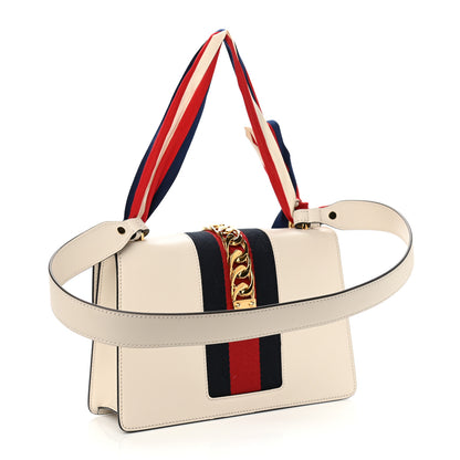 Gucci Calfskin Small Sylvie Shoulder Bag Off White 2 of 10
