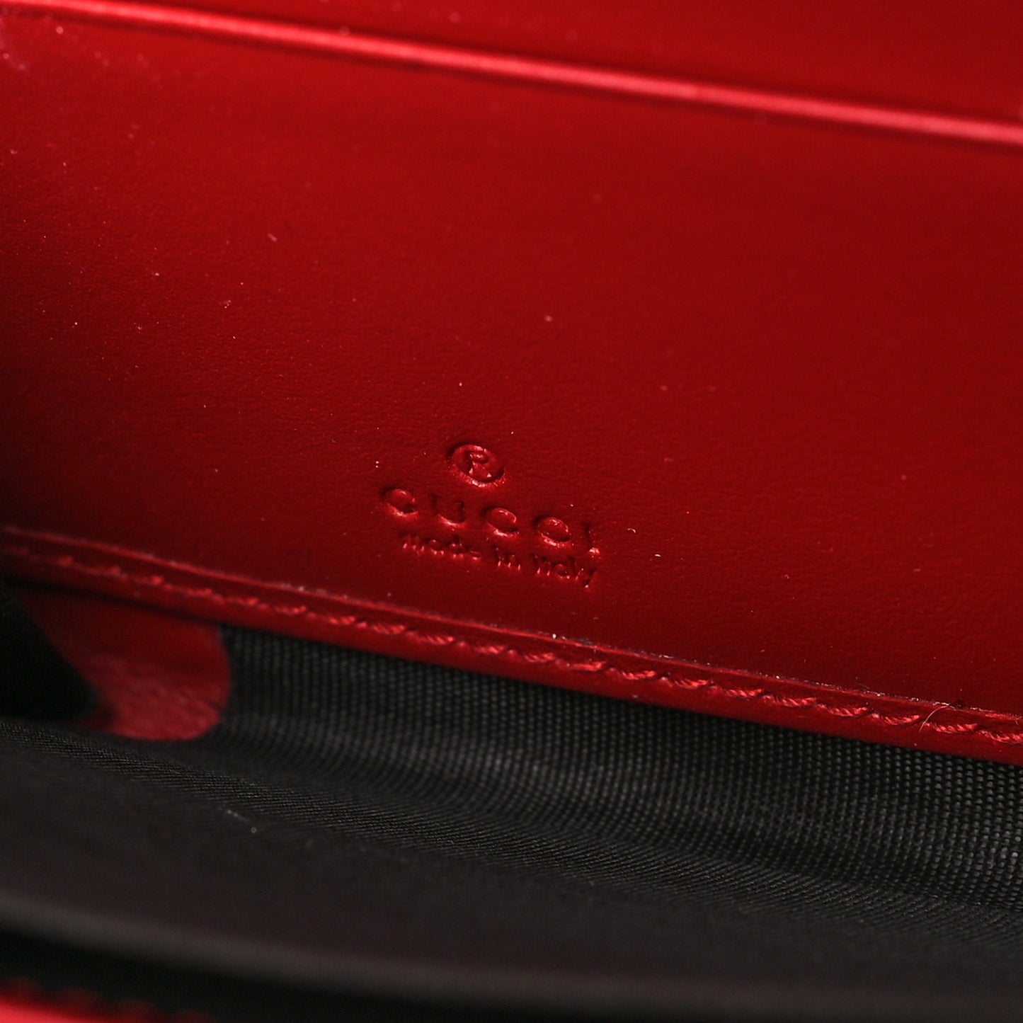 Guccissima Signature Zip Around Wallet Hibiscus Red