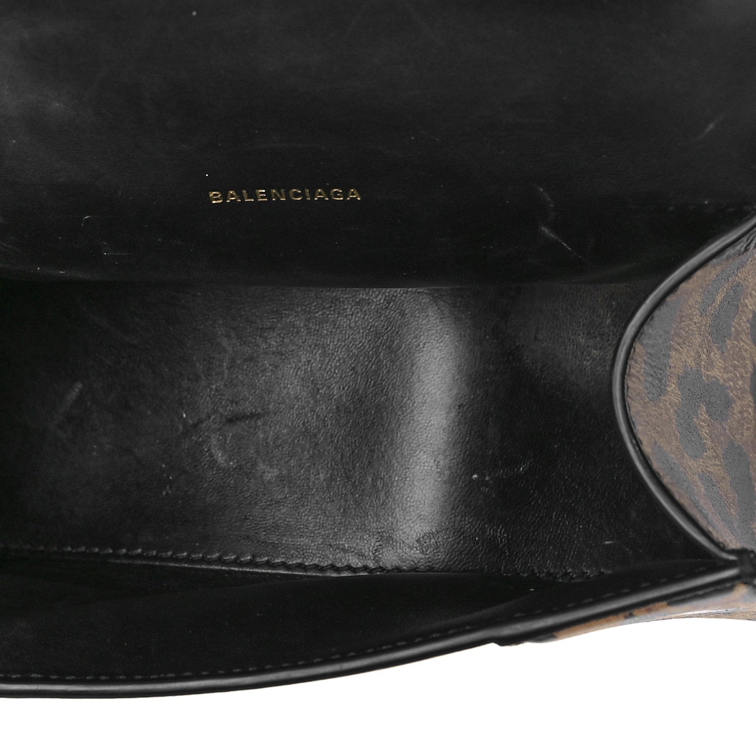 Balenciaga Smooth Calfskin Leopard Print Hourglass Top Handle Bag XS Beige 5 of 15